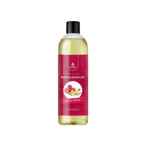 Diamond Cosmetics Málna–Vanília illatú masszázsolaj – 250ml – Stresszcsökkentő és nyugtató hatású